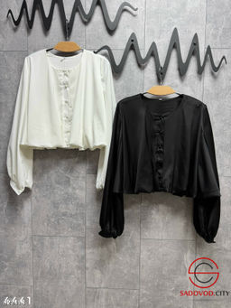 Блуза шелковая укороченная