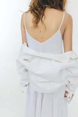 Vestido escalonado con tirantes espagueti - H&m фото 6