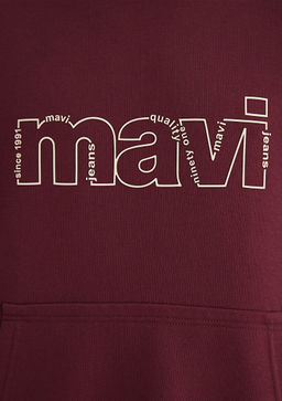 Mavi Logo Bask?l? Bordo Sweatshirt  фото 7