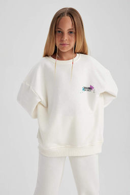 Толстовка оверсайз для девочек - Defacto фото 3