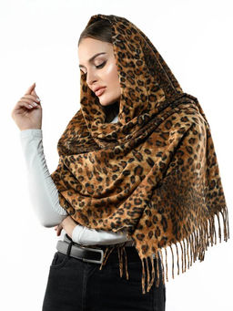 Яркий палантин с анималистичным принтом - Pretty mania фото 4