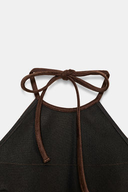 SPARKLY FAUX SUEDE EFFECT FRINGED TOP - Zara фото 23