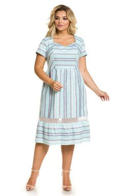 Платье 1033 цветная полоска - Novita фото 4