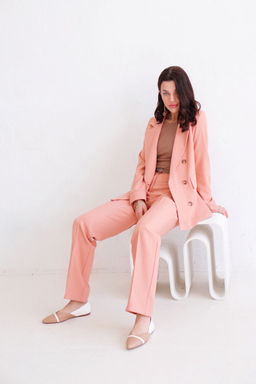 Жакет двубортный в тёплом розовом - Martichelli фото 16