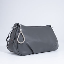 Сумка-багет на молнии, цвет серый - Simaland фото 3