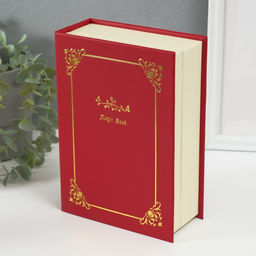 Шкатулка - книга для украшений «Магическая книга», искусственная кожа, красная, 15.5×21.5×7 см