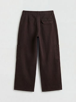 Beli Lastikli Kad?n Kargo Jean Pantolon