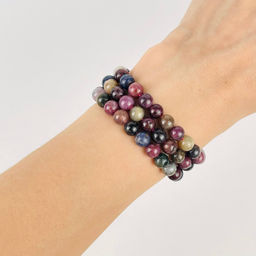 Бусины для украшений из Корунда микс (60 бусин) 39 см