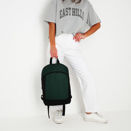 Рюкзак текстильный 46х30х10 см, вертикальный карман, цвет зелёный - Nazamok фото 7