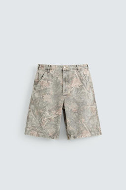 ABSTRACT PRINT RELAXED FIT BERMUDA SHORTS - Zara фото 10