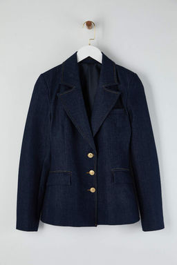 Limited Edition Koyu Mavi Cep Detayl? Blazer Denim Ceket TWOAW26CE00036 - Trendyolmilla фото 3