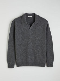 Polo Yaka Erkek Triko Kazak