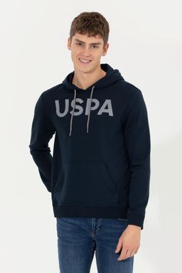 Мужская темно-синяя толстовка с капюшоном Basic - U.s. polo assn фото 3