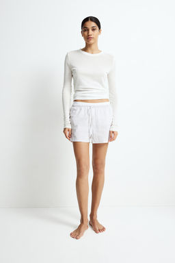 Pack de 2 pantalones cortos de pijama en popelina - H&m фото 3