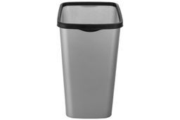 Ведро для мусора с фиксатором 20 л 30*23,2*38,3 см Тандем сер.металлик/черный (модель 842258) - Elan gallery фото 5