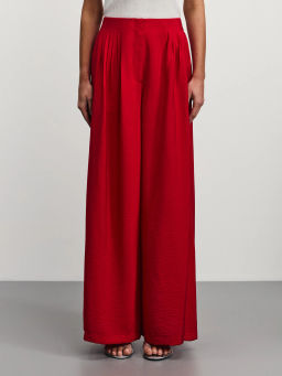 Брюки палаццо с защипами из вискозы / Zarina  фото 2