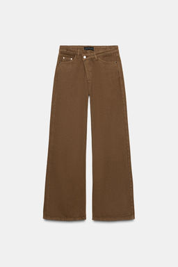 Z1975 HIGH-WAIST WIDE-LEG CROSSED JEANS - Zara фото 4