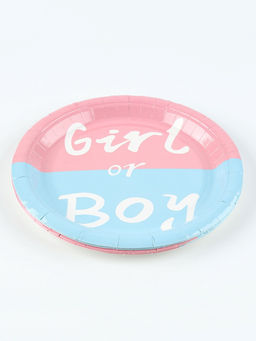 Посуда одноразовая бумажная для праздника Гендер Пати, на 6 персон, 14 предметов - Страна карнавалия фото 4