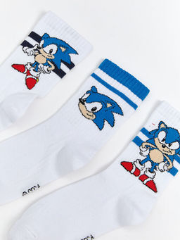 Sonic Desenli Erkek ?ocuk Soket ?orap 5li