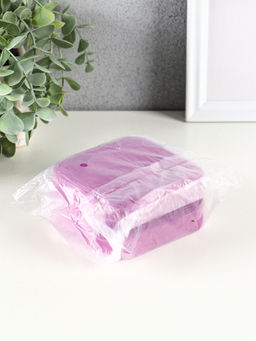 Шкатулка для украшений «Фиолет», кожзам, 4 ячейки, 7 полос, 3 крючка, 10×10×5 см