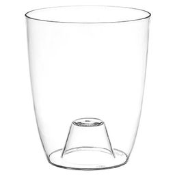 Кашпо для цветов пластмассовое "Орхидея" 1,8л, д16см, h15см, прозрачный (Россия)