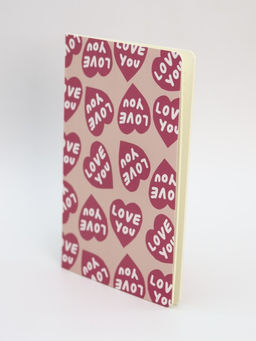 Блокнот (А5) "Love writings hearts", pink (14.5х21 см)