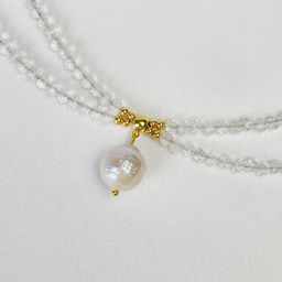 Колье из Горного Хрусталя и Жемчуга