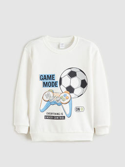 Bisiklet Yaka Erkek ?ocuk Sweatshirt 2li