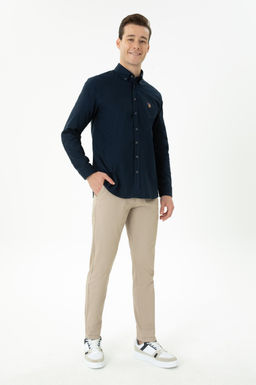 U. S. Polo Assn / Мужские темно-бежевые брюки из плотной ткани - U.s. polo assn фото 15