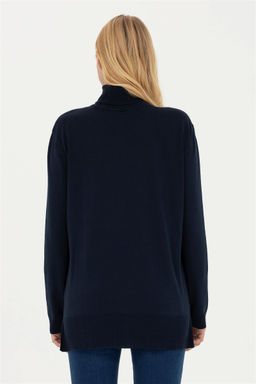 Женский темно-синий базовый свитер - U.s. polo assn фото 5