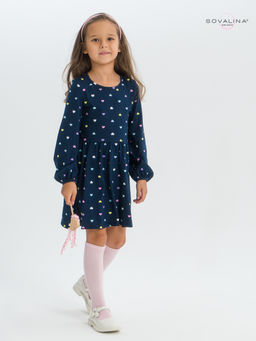 Платье Моана цветные сердечки на синем - Sovalina фото 9