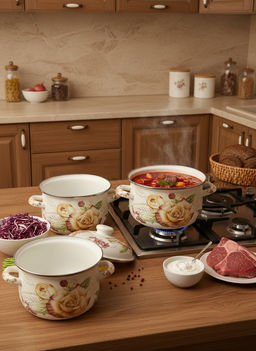 Набор посуды эмалированной 16-18-20см OLS-409-23
