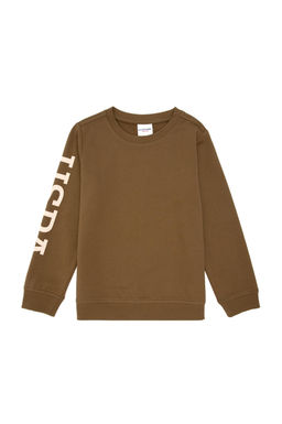 Базовый свитшот цвета хаки для мальчика Неожиданная скидка в корзине