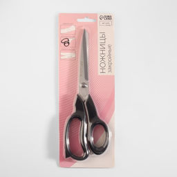 Ножницы закройные, скошенное лезвие, 8", 21 см, чёрные