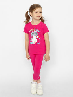 CRB wear/CWKG 63407-46 Футболка для девочки,циклама/Ex.Cherubino  фото 3