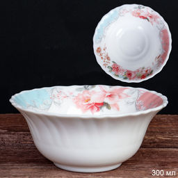 Салатник 300 мл 125 мм / LHBW-50XN (6801) /уп 6/72/ Роза на голубом