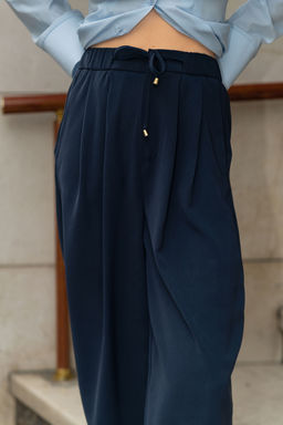 Lacivert Salvar/Harem Bagc?kl? Pantolon TWOSS25PL00126