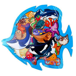 Рамка - вкладыш «Морские друзья», 20 деталей