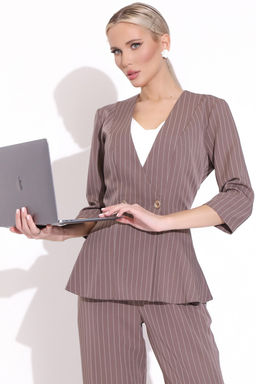 Жакет Фламинго (полоска/мокко)