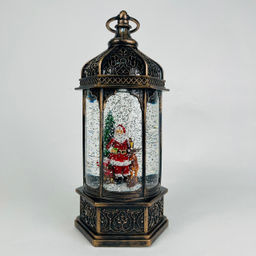 Новогодний декор Фонарь стекло 28,5 см в ассортименте (арт. K-20) - Ип лебедев о.ю фото 2