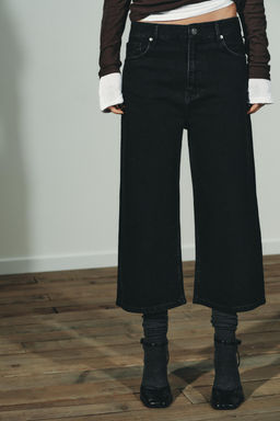 TRF MID-WAIST DENIM JORTS BERMUDA SHORTS - Zara фото 3