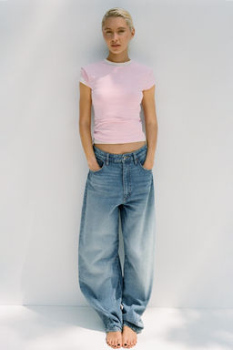 SLIM FIT SHORT SLEEVE T-SHIRT - Zara фото 7