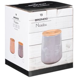 БАНКА ДЛЯ СЫПУЧИХ BRONCO MEADOW 15*12 СМ 1400 МЛ СЕРАЯ фото 2