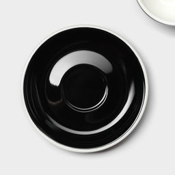 Кофейная пара фарфоровая Magistro Coffee time, 2 предмета: чашка 200 мл, блюдце d=14,5 см, цвет чёрный  фото 4