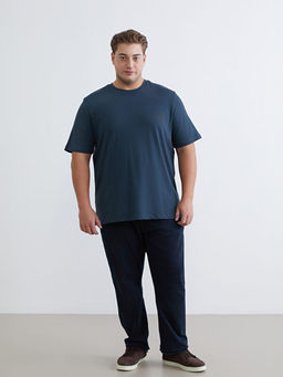 B?y?k Beden Bask?l? Penye Erkek Ti??rt