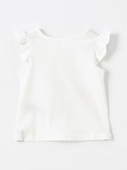 Bisiklet Yaka K?sa Kollu Bask?l? K?z Bebek Ti??rt 2li - Waikiki фото 3