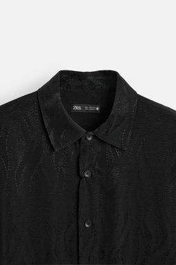 SATIN JACQUARD SHIRT - Zara фото 9