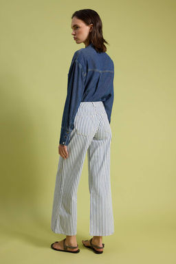 _ok Renkli _izgili D___k Bel Wide Leg Jeans TWOSS26JE00293 - Trendyolmilla фото 4