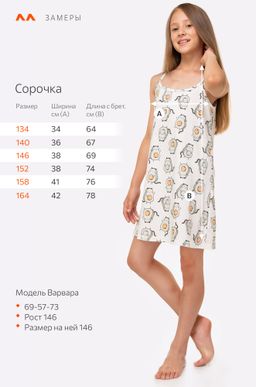 Сорочка для девочки Happyfox