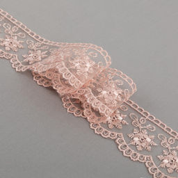 Кружево Gamma сетка 47 мм 5225 в пакете 9 м 0.2 Турция 2-й сорт пудровый